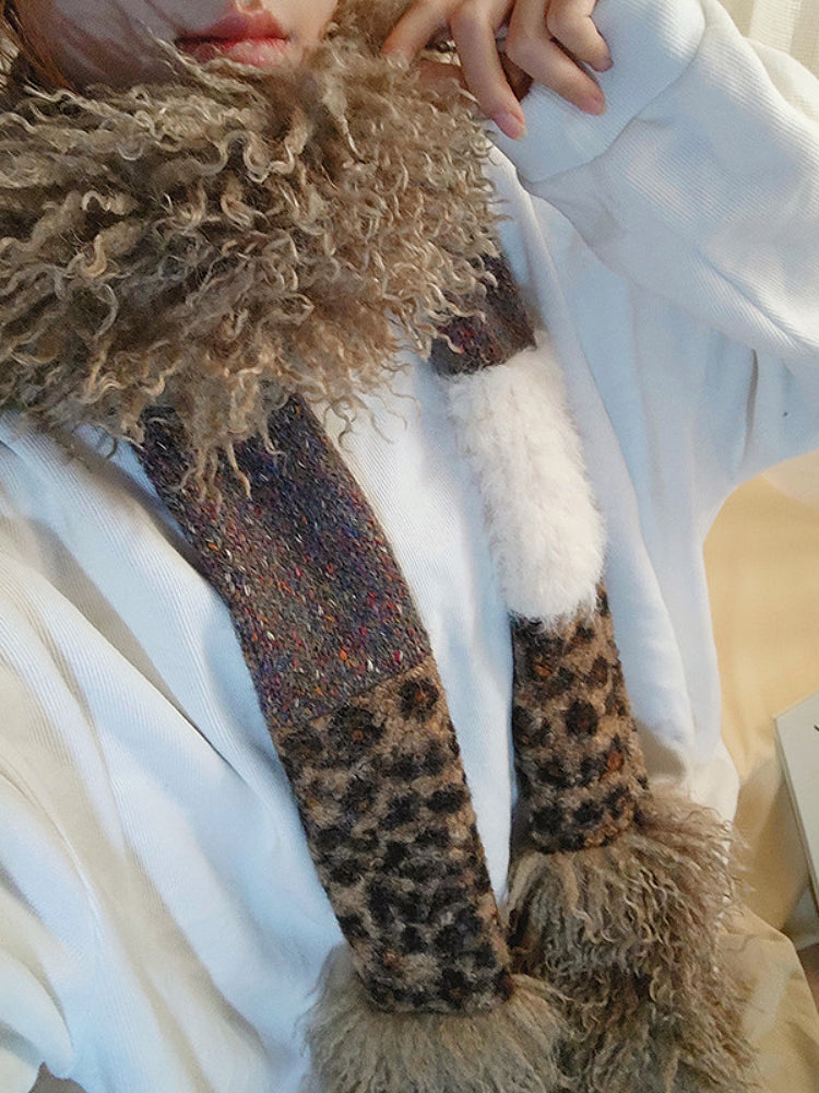 Leopard Den Patchwork Scarf-ntbhshop