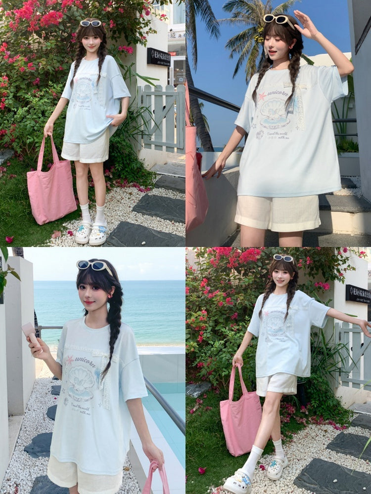 Unicorn Dream Lace Tee-Tops-ntbhshop