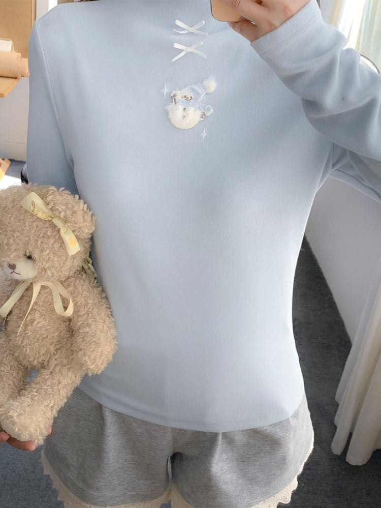 Snowman Cloud Turtleneck Base Top-ntbhshop