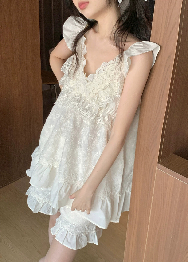 Dreamy Court Lace Pajama Set & Nightdress-ntbhshop