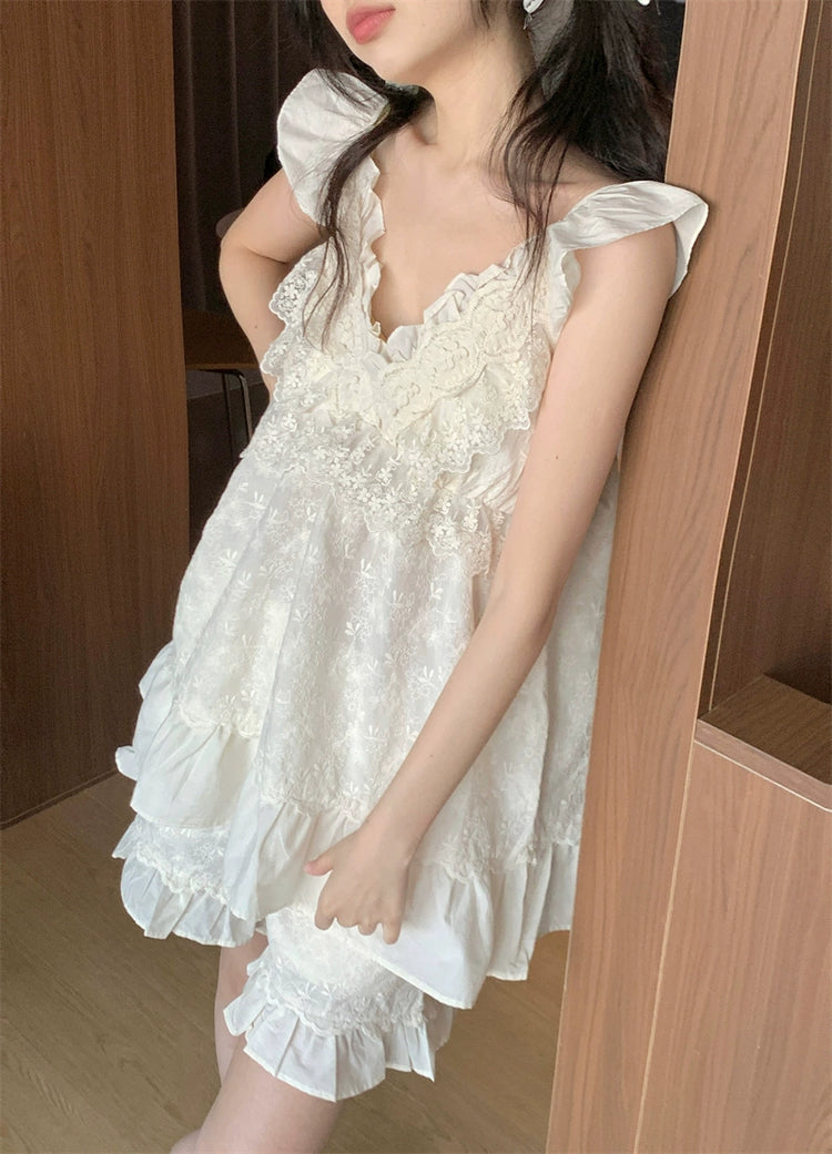 Dreamy Court Lace Pajama Set & Nightdress-ntbhshop