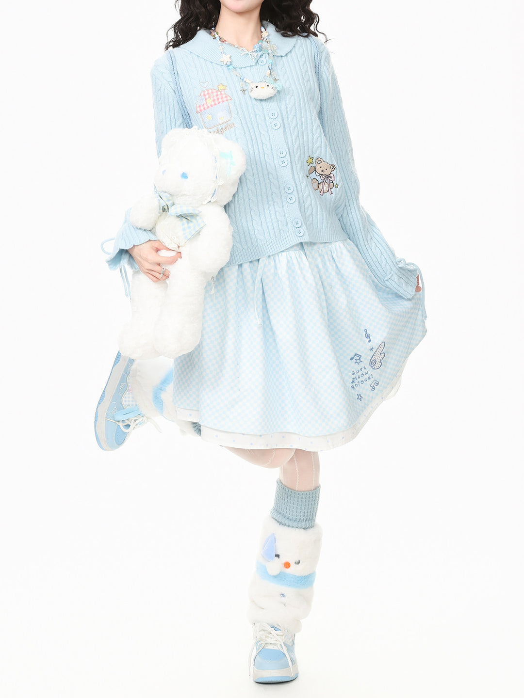 Teddy Mushroom Knit Cardigans-Outerwear-ntbhshop