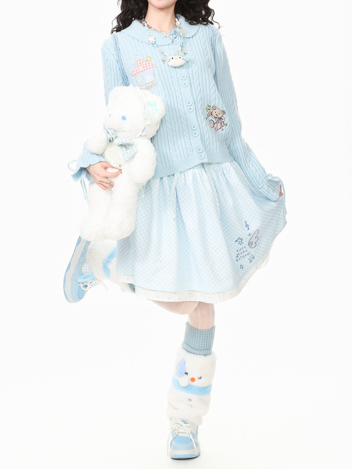 Teddy Mushroom Knit Cardigans-Outerwear-ntbhshop