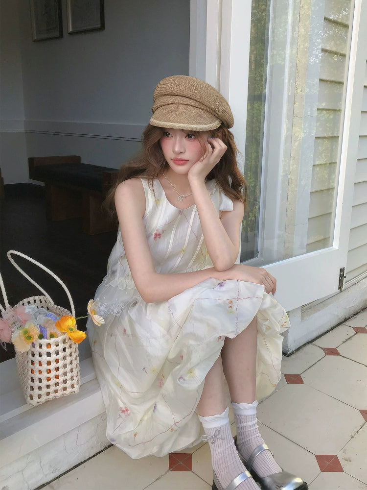 Lolan Garden Sleeveless Bubble Dress-ntbhshop