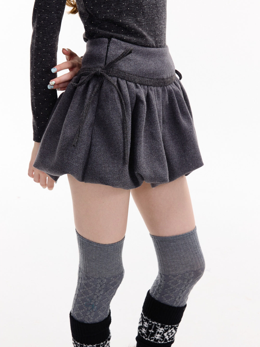 Cocoa Ribbon Tweed Skirts-Bottoms-ntbhshop
