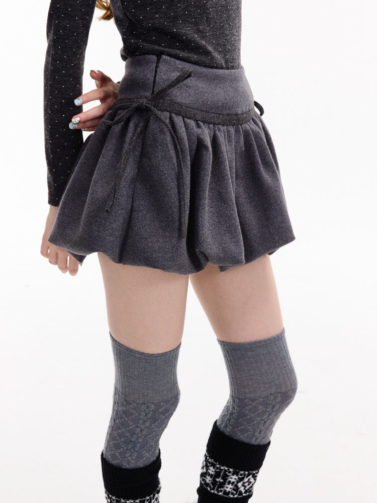 Cocoa Ribbon Tweed Skirts-Bottoms-ntbhshop