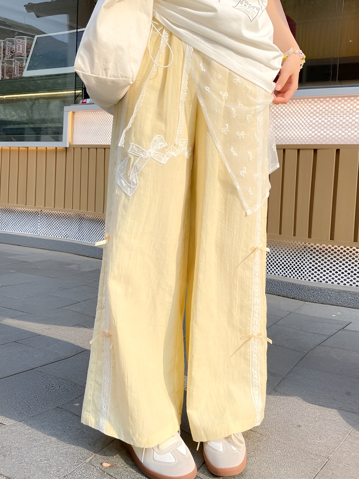 Honey Cloud Wide Pants-Bottoms-ntbhshop