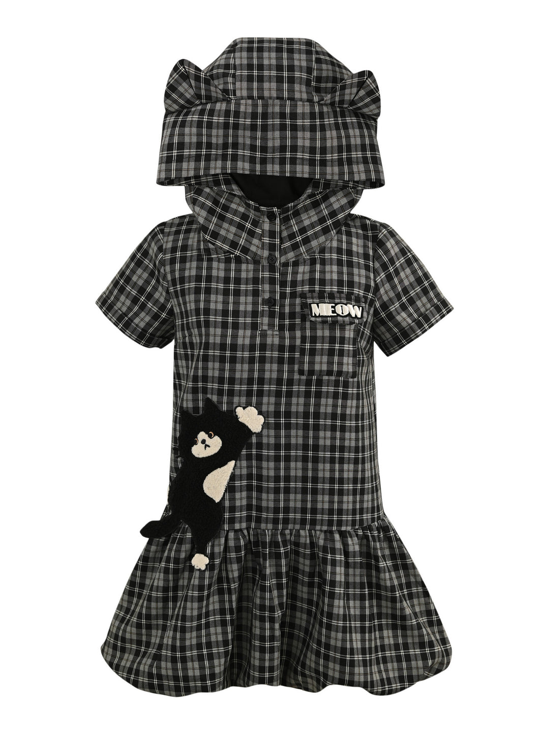 Milk Cat Hood Dress-Dresses-ntbhshop