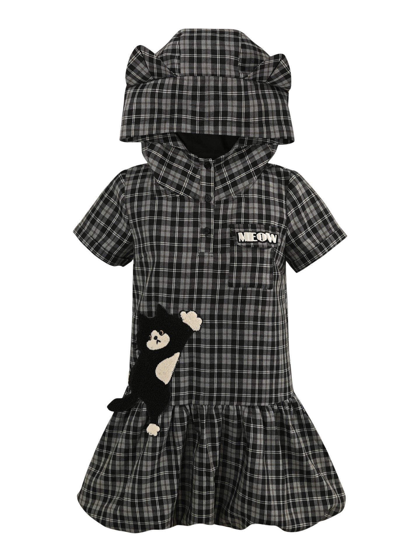 Milk Cat Hood Dress-Dresses-ntbhshop