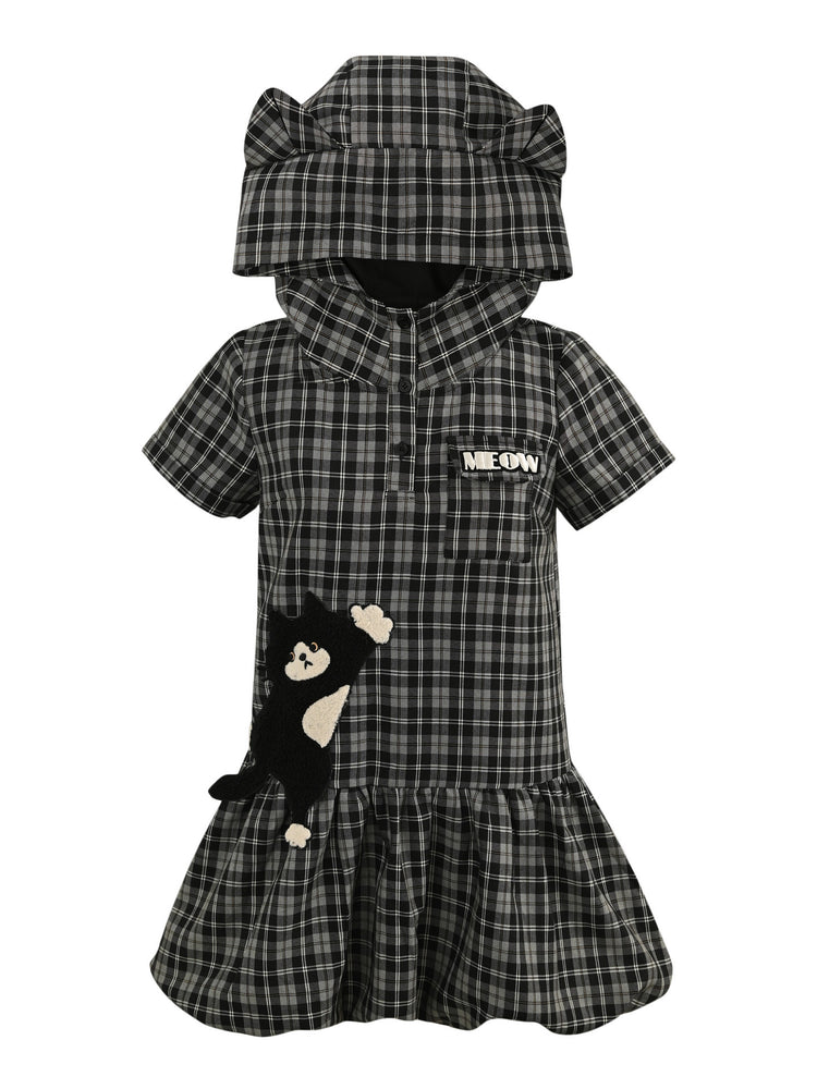 Milk Cat Hood Dress-Dresses-ntbhshop