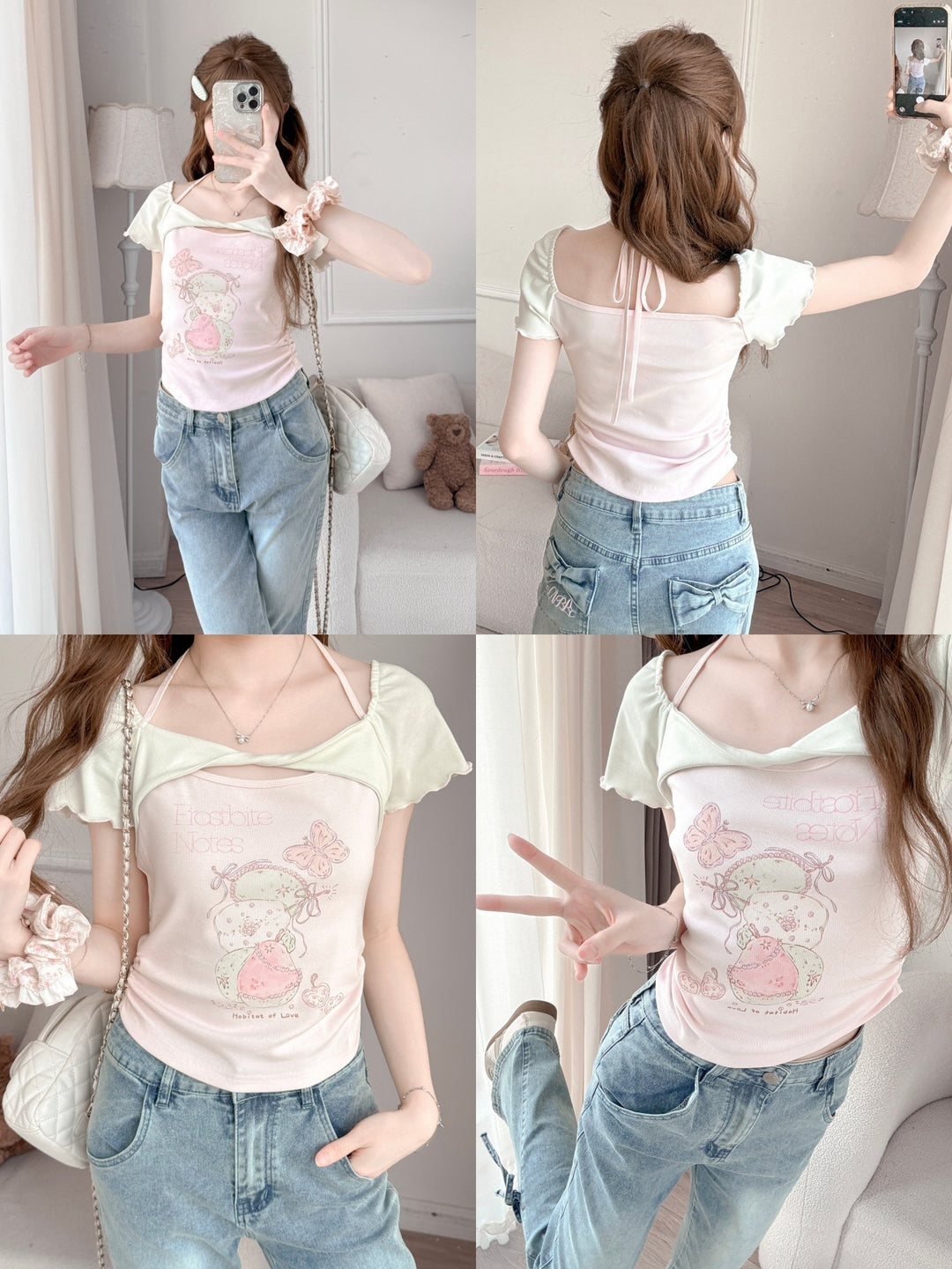 Frostbite Notes Halter Top-Tops-ntbhshop