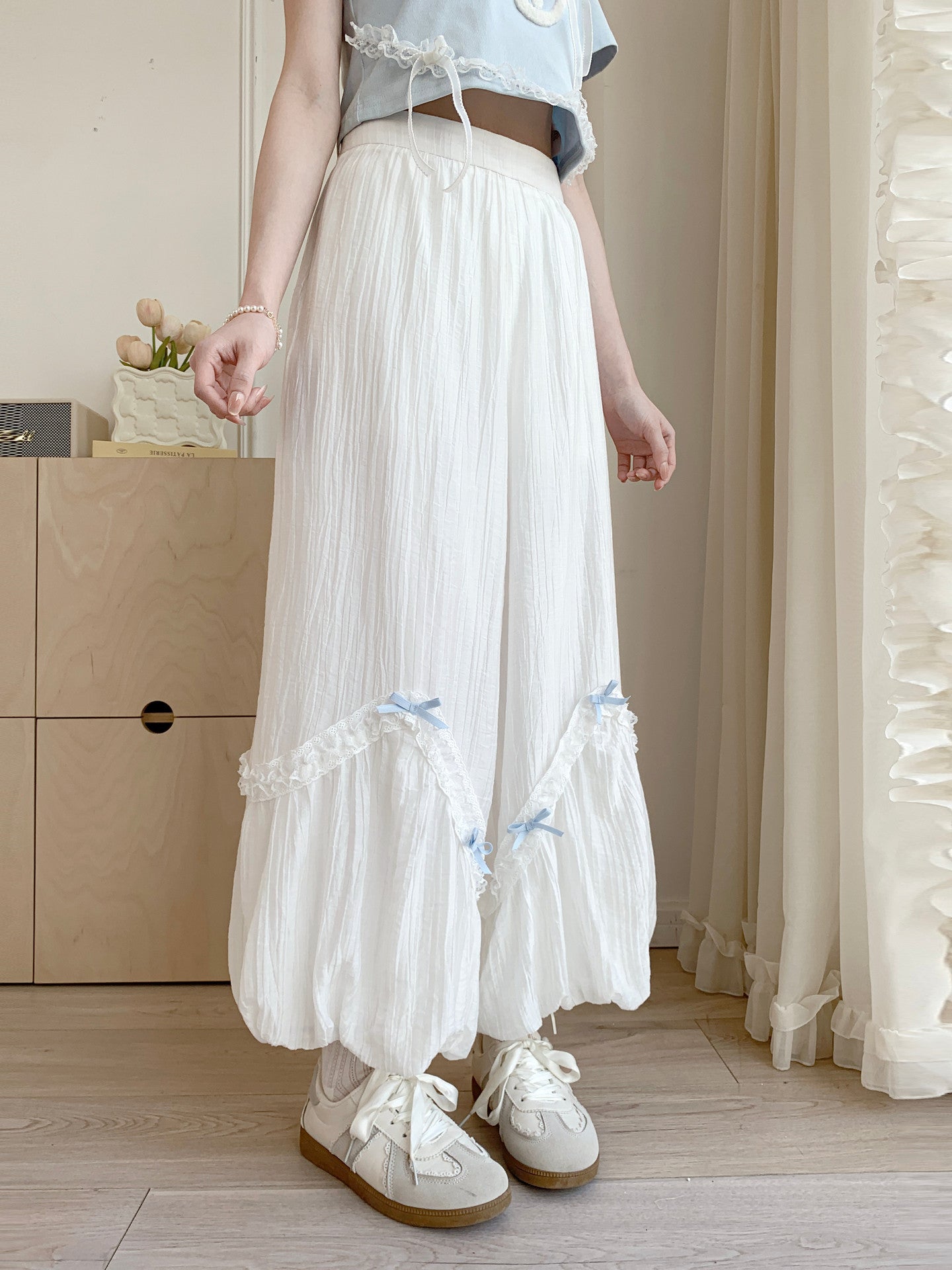 Cloud Ribbon Bubble Pants-Bottoms-ntbhshop
