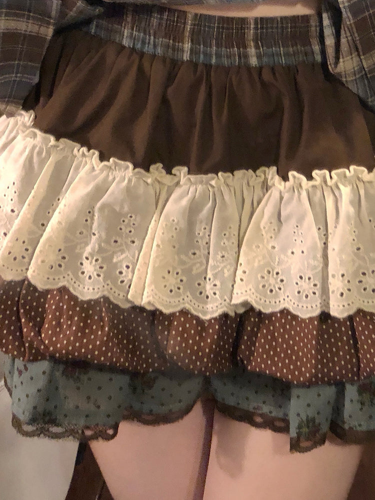 Cocoa Puff Cotton Skirt-Bottoms-ntbhshop