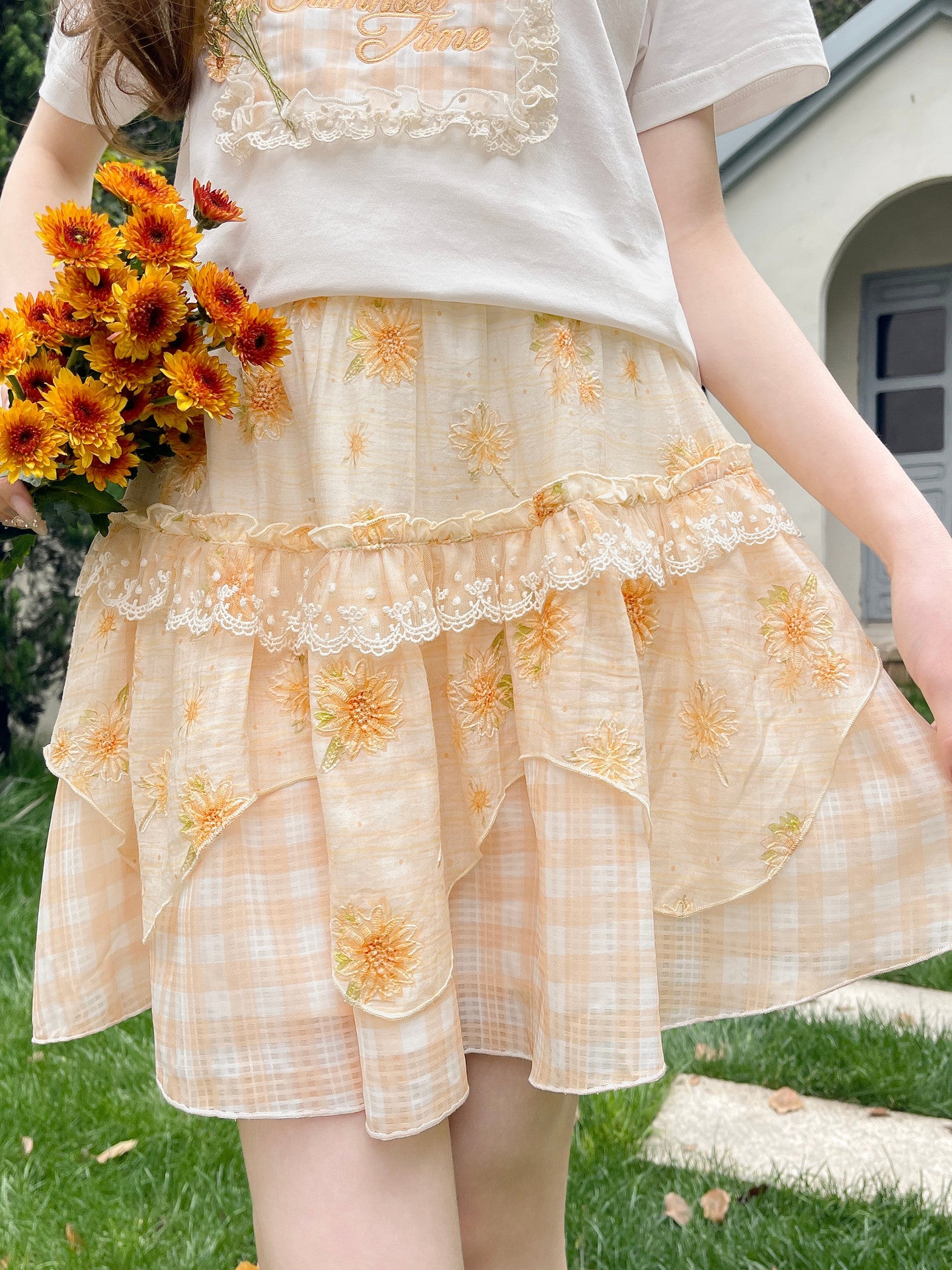 Honey Bloom Cake Skirt-Bottoms-ntbhshop