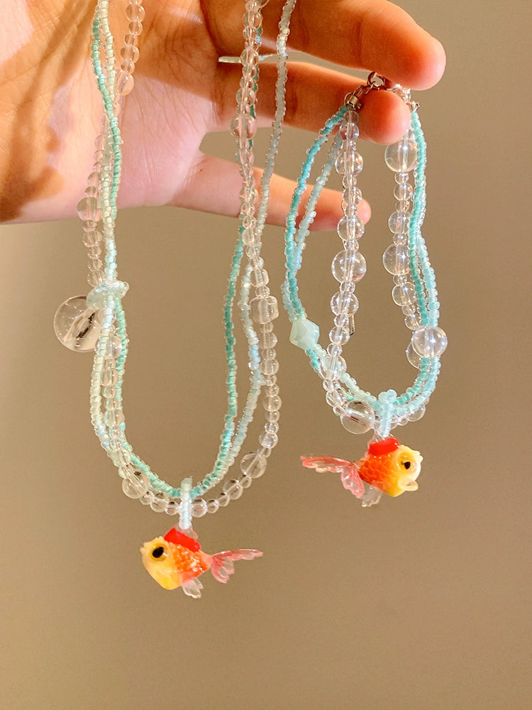 Koi Bubble Colorful Beaded Bracelet & Necklace-ntbhshop