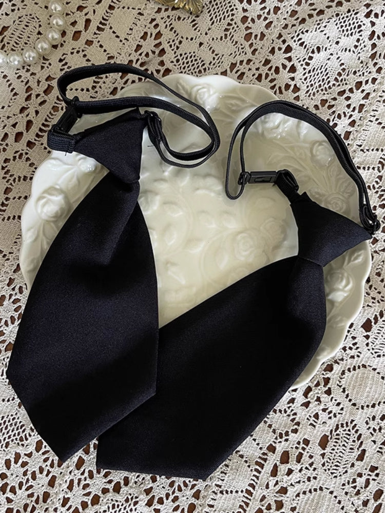 Striped Tie Collar Leg Sleeves-ntbhshop