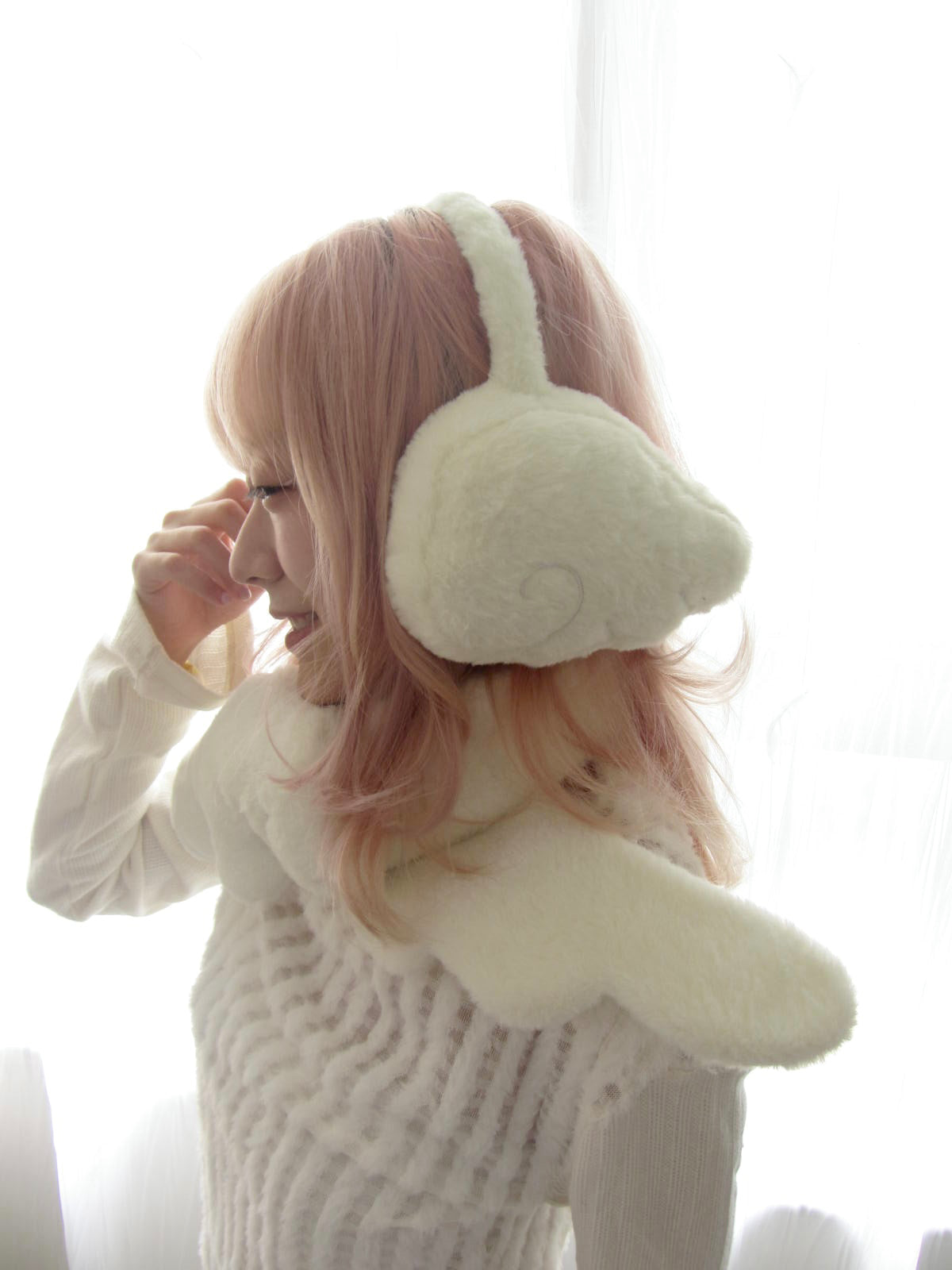 Guardian Angel Wing Plush Earmuffs-ntbhshop