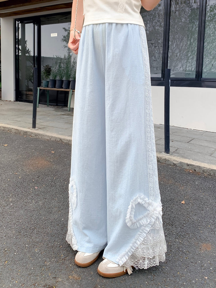 Cloud Ribbon Lace Pants-Bottoms-ntbhshop