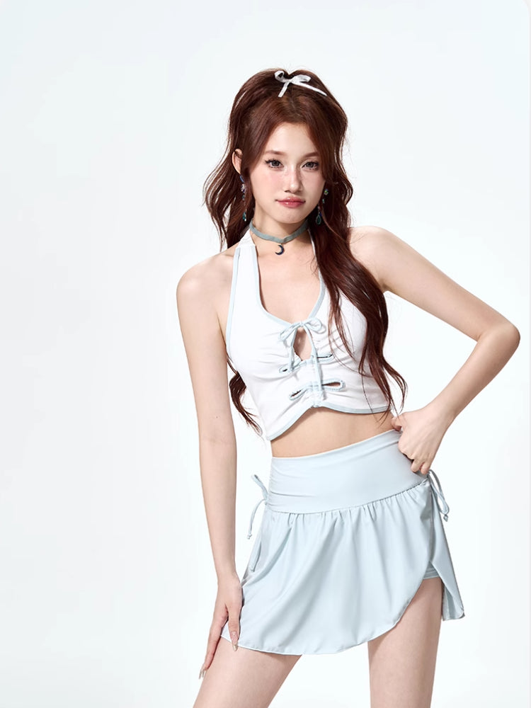 Gentle Flow Split Three Piece Swimsuit-ntbhshop