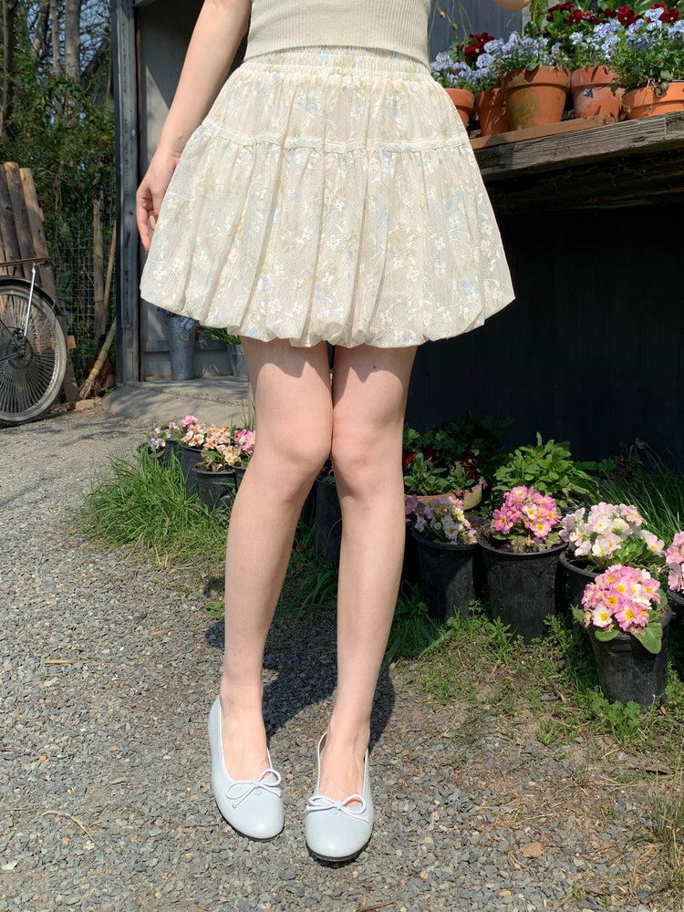Floral Whisper Bubble Skirt-Bottoms-ntbhshop