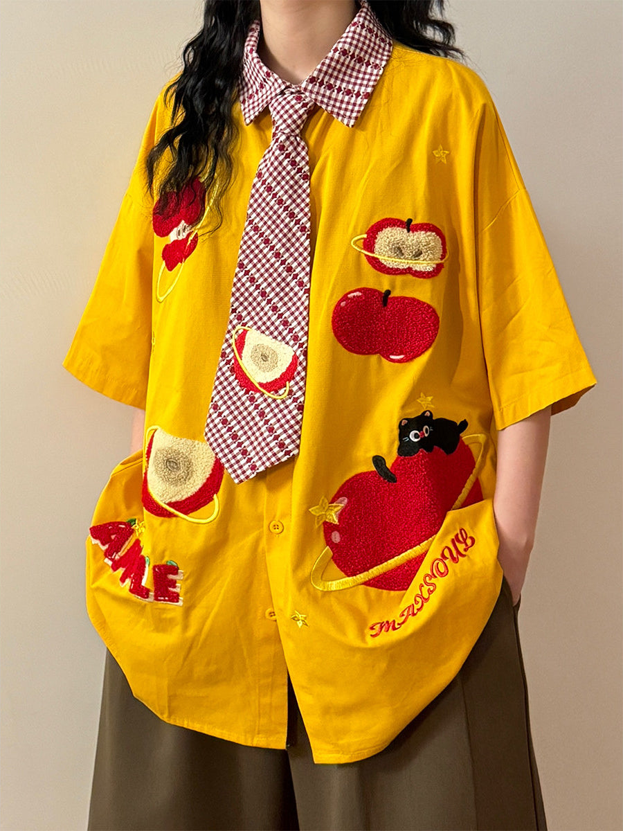 Star Apple Gingham Tie Shirts-Tops-ntbhshop