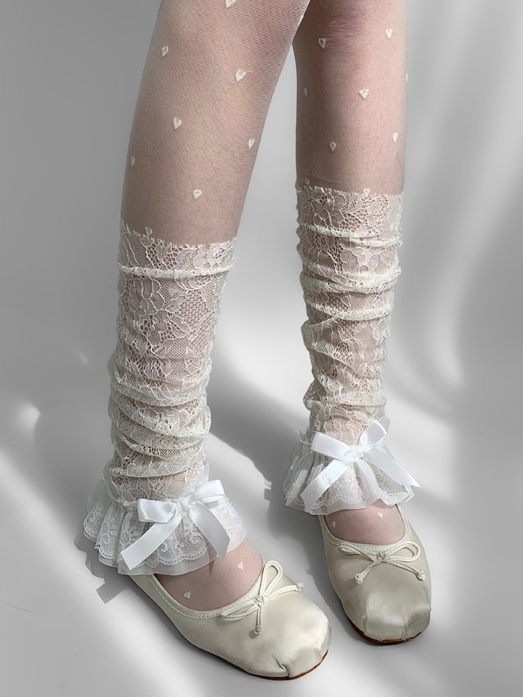 Laceveil Bloom Mesh Rosette Leg Sleeves-ntbhshop