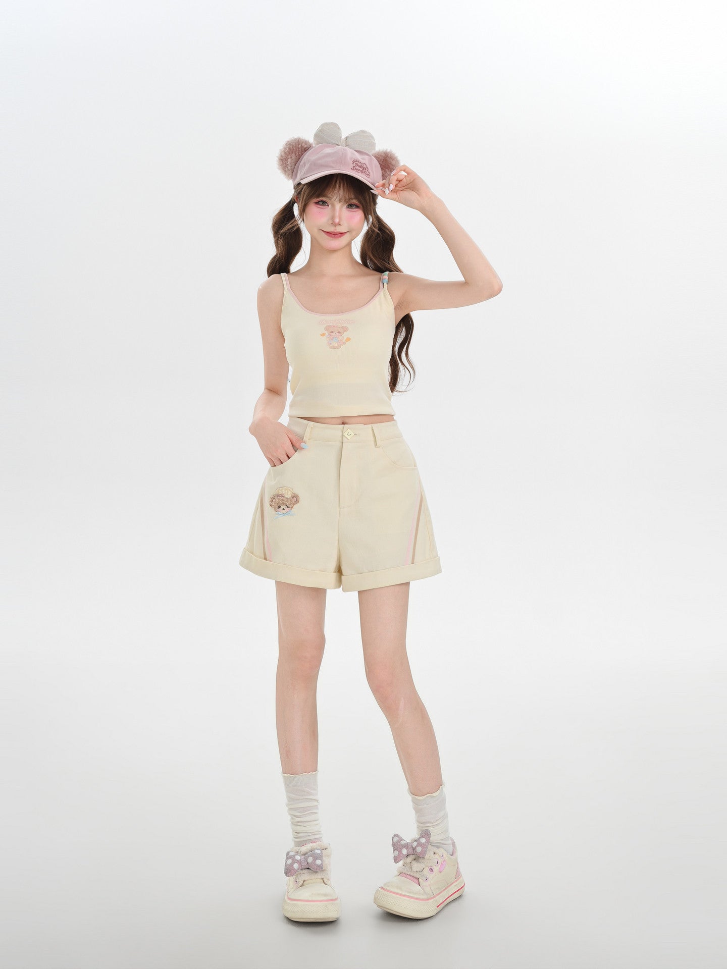 Bakery Bear Cotton Shorts-Bottoms-ntbhshop