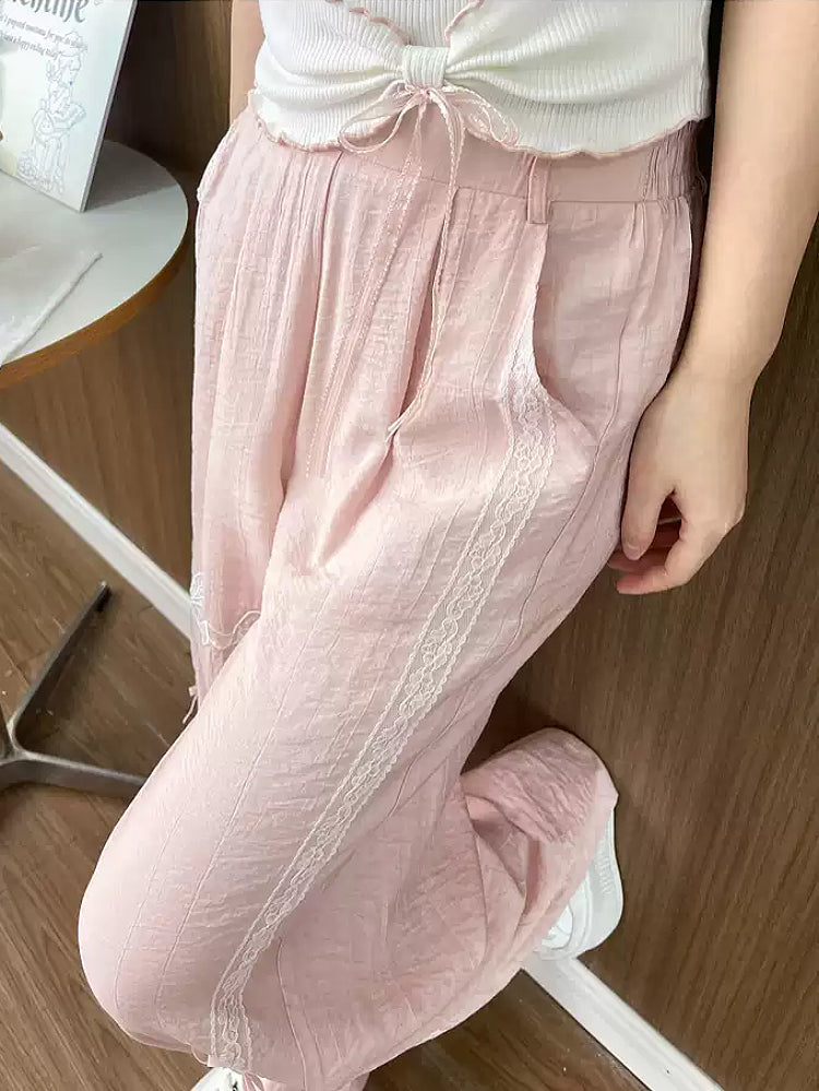 Honey Cloud Wide Pants-Bottoms-ntbhshop