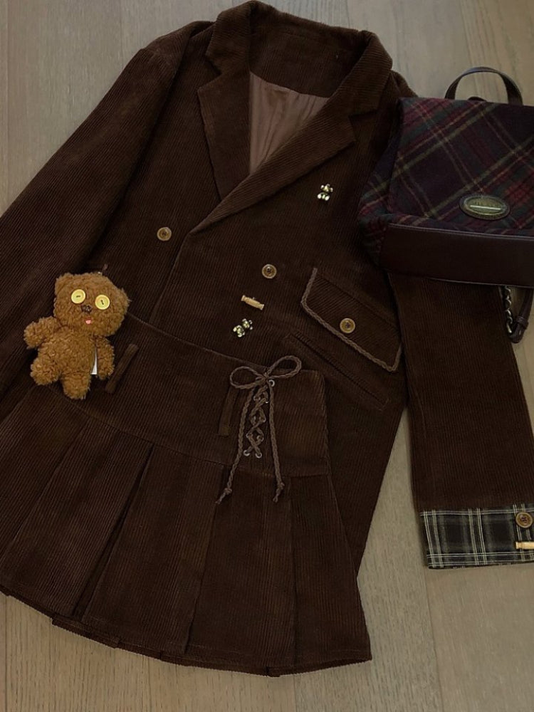 Autumn Confession Bear Buckle Blazers-ntbhshop