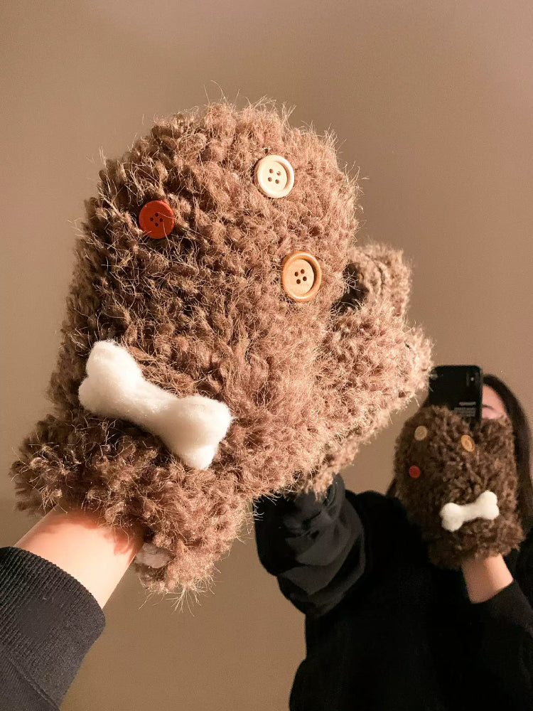 Puppy Paws Fluffy Gloves-ntbhshop