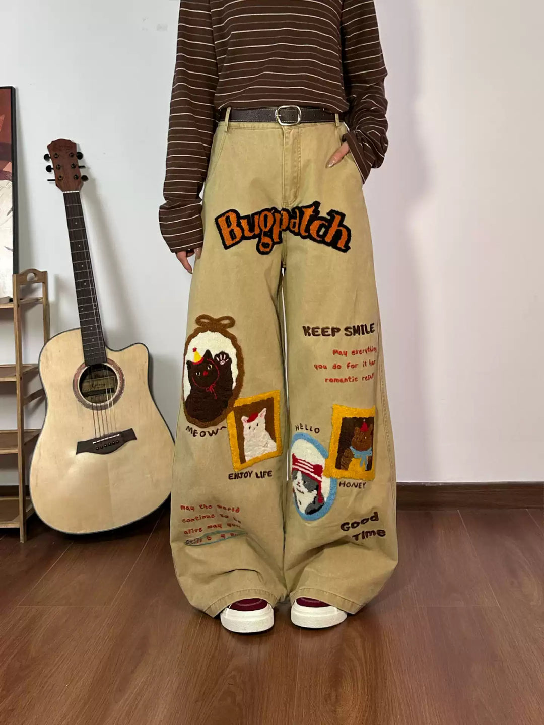 Bugpatch Wide Leg Pants-Bottoms-ntbhshop