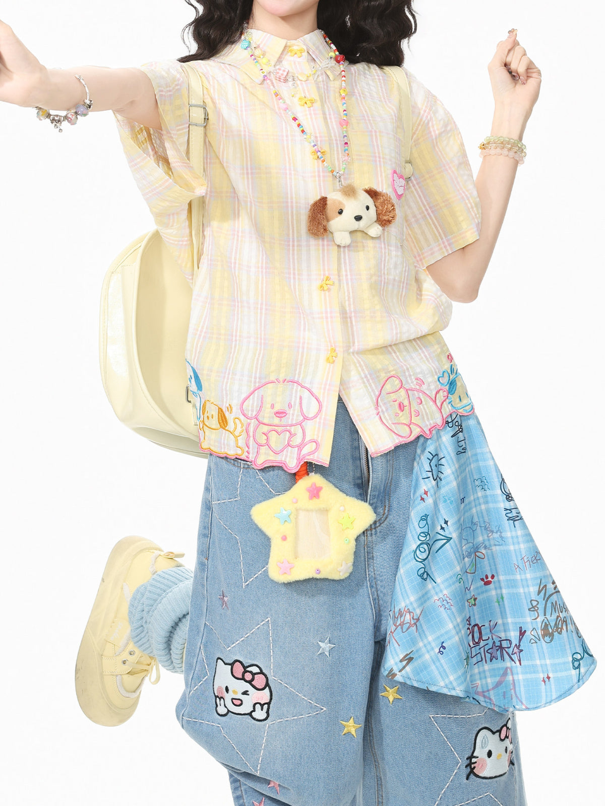 Puppy Pals Plaid Shirts-Tops-ntbhshop