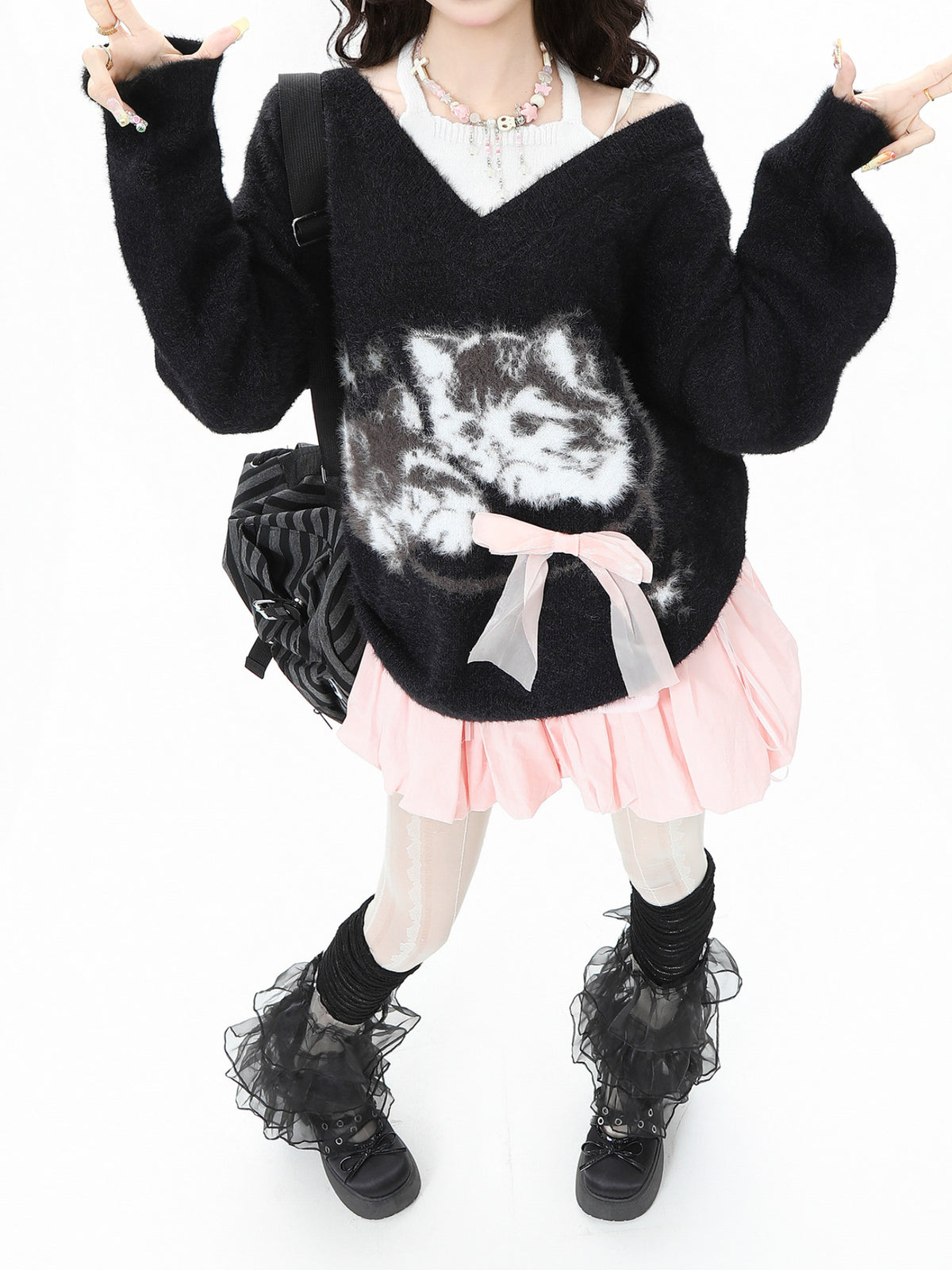 Kitten Cuddle Mohair Sweaters-Tops-ntbhshop