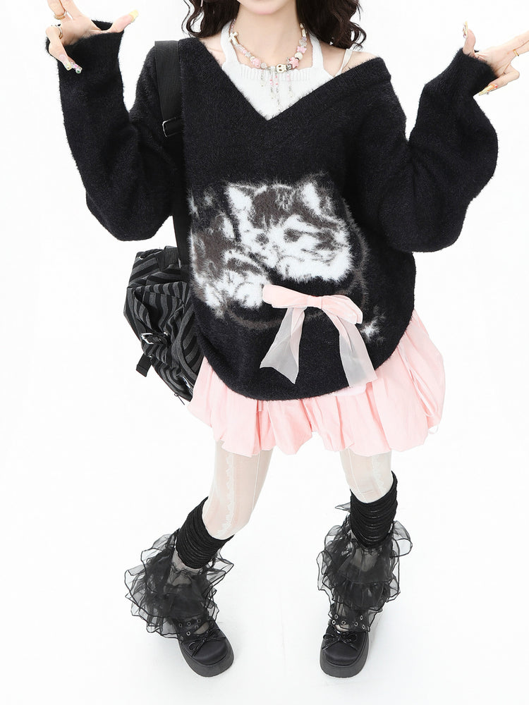 Kitten Cuddle Mohair Sweaters-Tops-ntbhshop