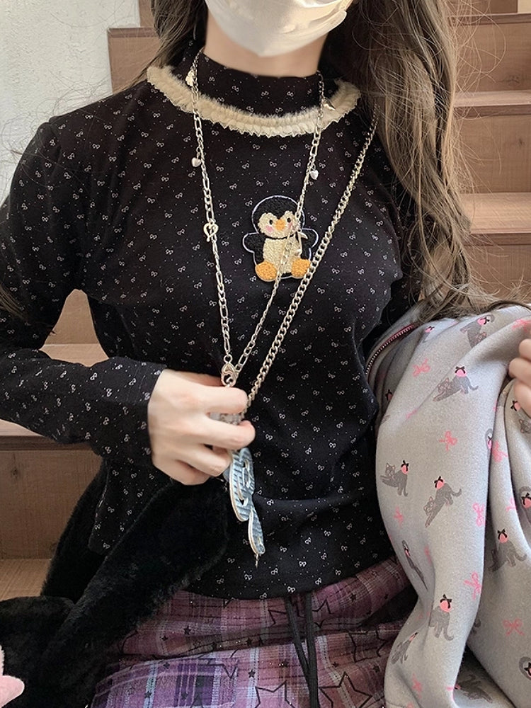 Penguin Hug Long Sleeve Turtlenecks-ntbhshop