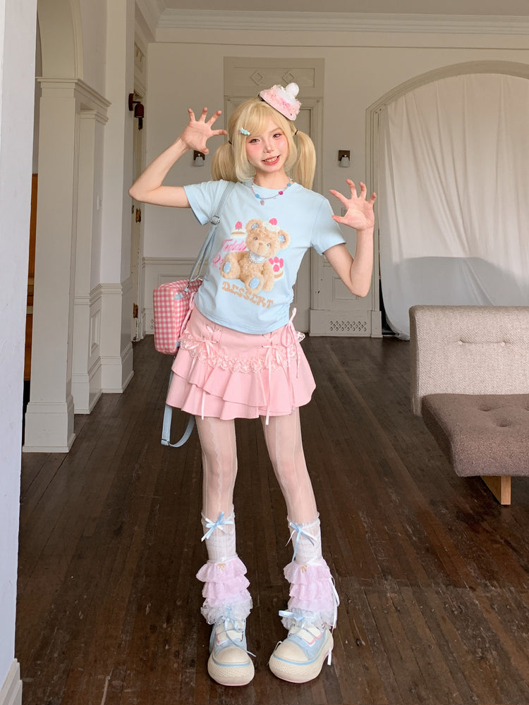Berry Teddy Drawstring Tee-Tops-ntbhshop