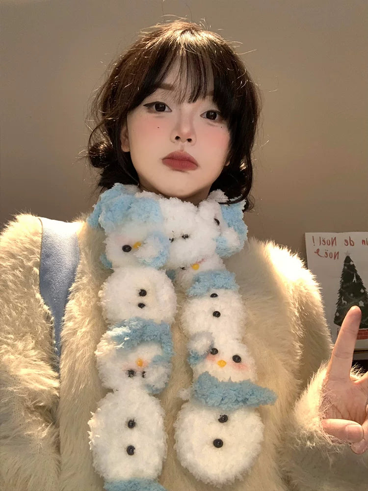 Snowman Cloud Plush Scarves-ntbhshop