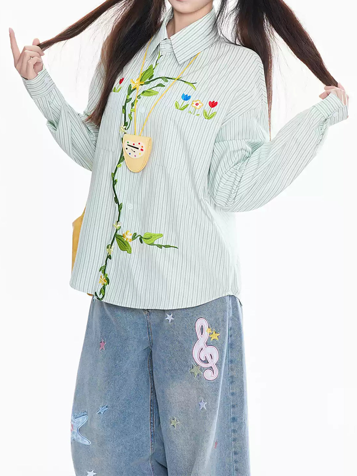 Garden Sprout Stripe Shirts-Tops-ntbhshop