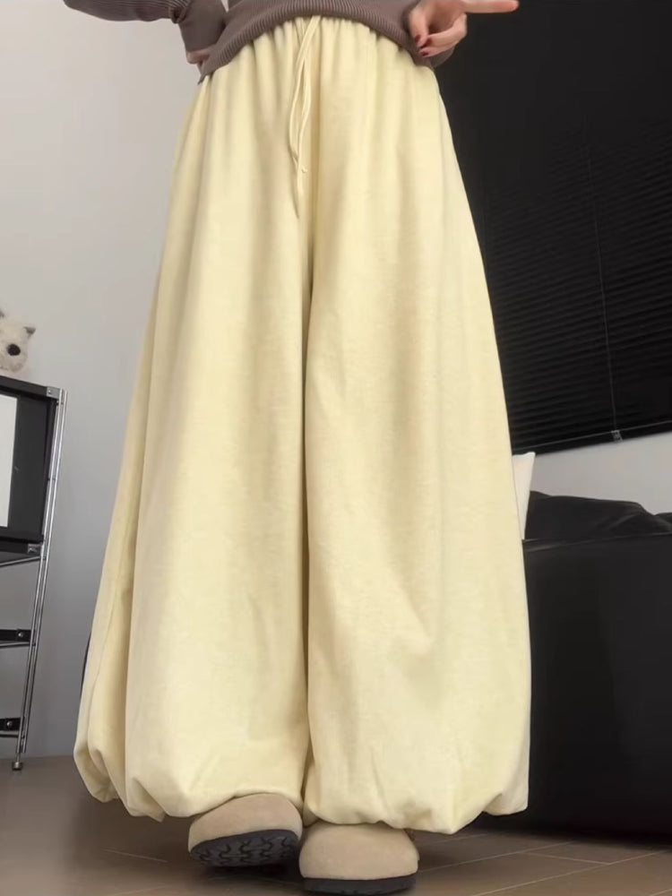 Mocha Bloom Bubble Sweatpants-ntbhshop