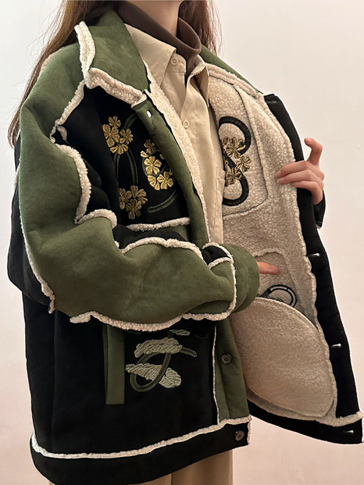 Forest Tapestry Suede Jacket-ntbhshop