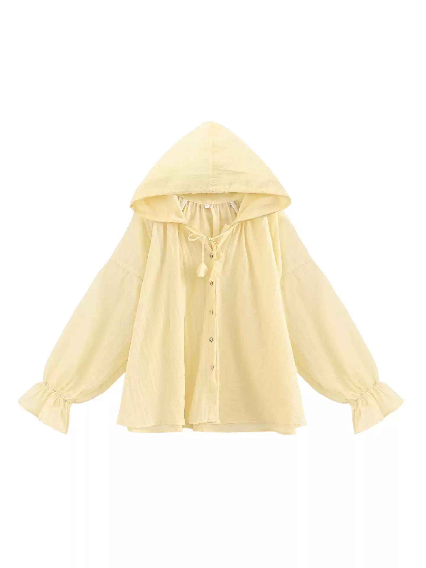 Pastel Cloud Hooded Blouses-Tops-ntbhshop