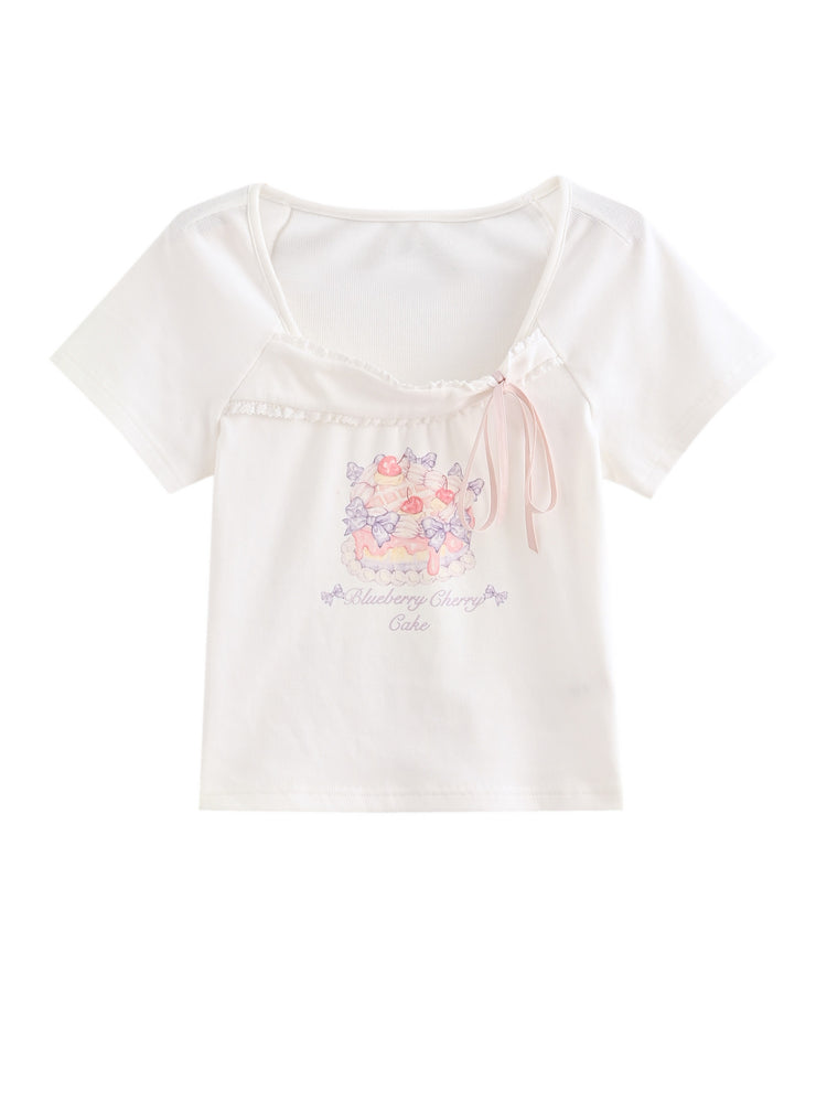 Sweet Jubilee Ribbon Tee-Tops-ntbhshop