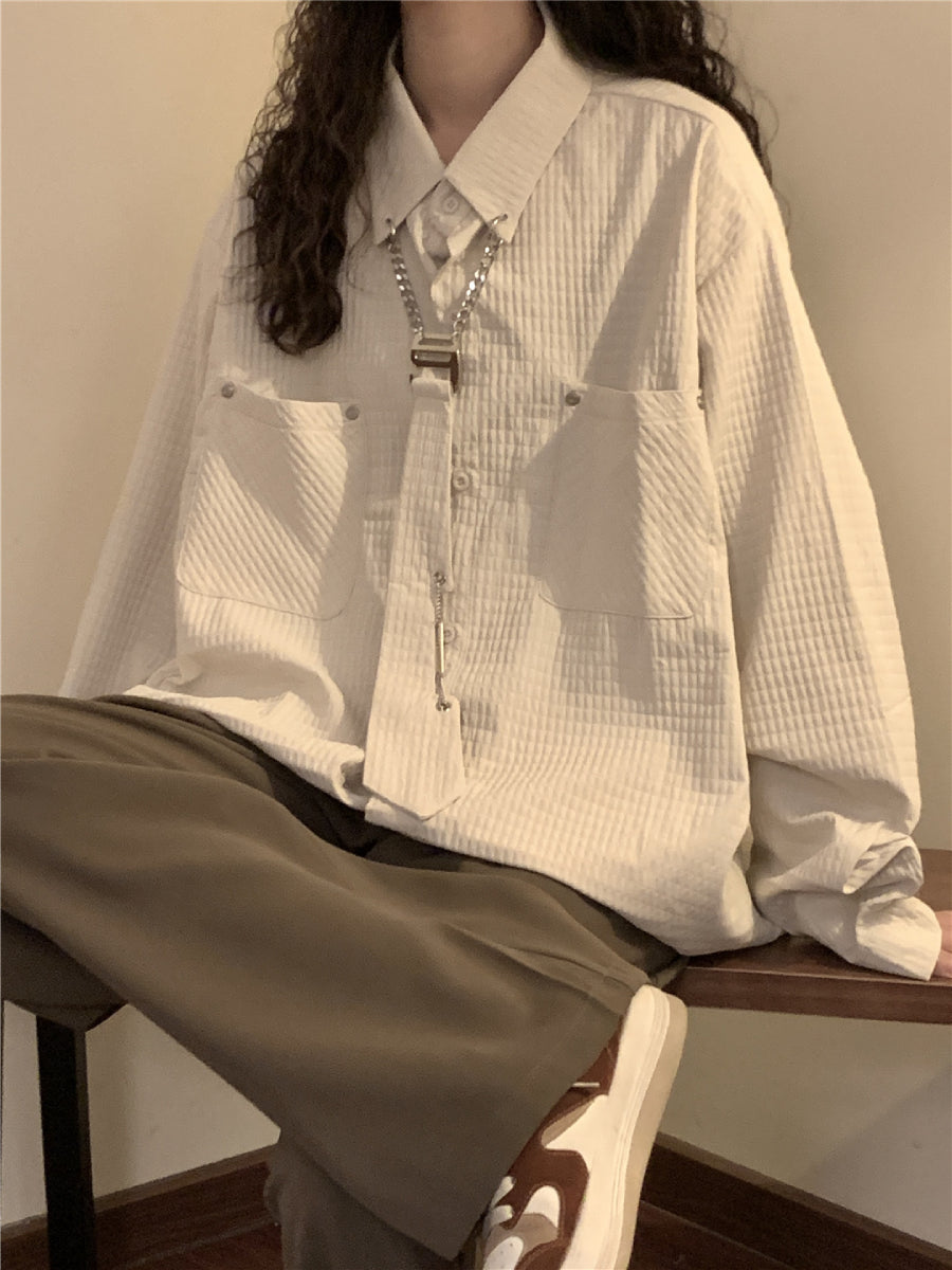 Cloud Corn Check Shirt Jacket-Outerwear-ntbhshop