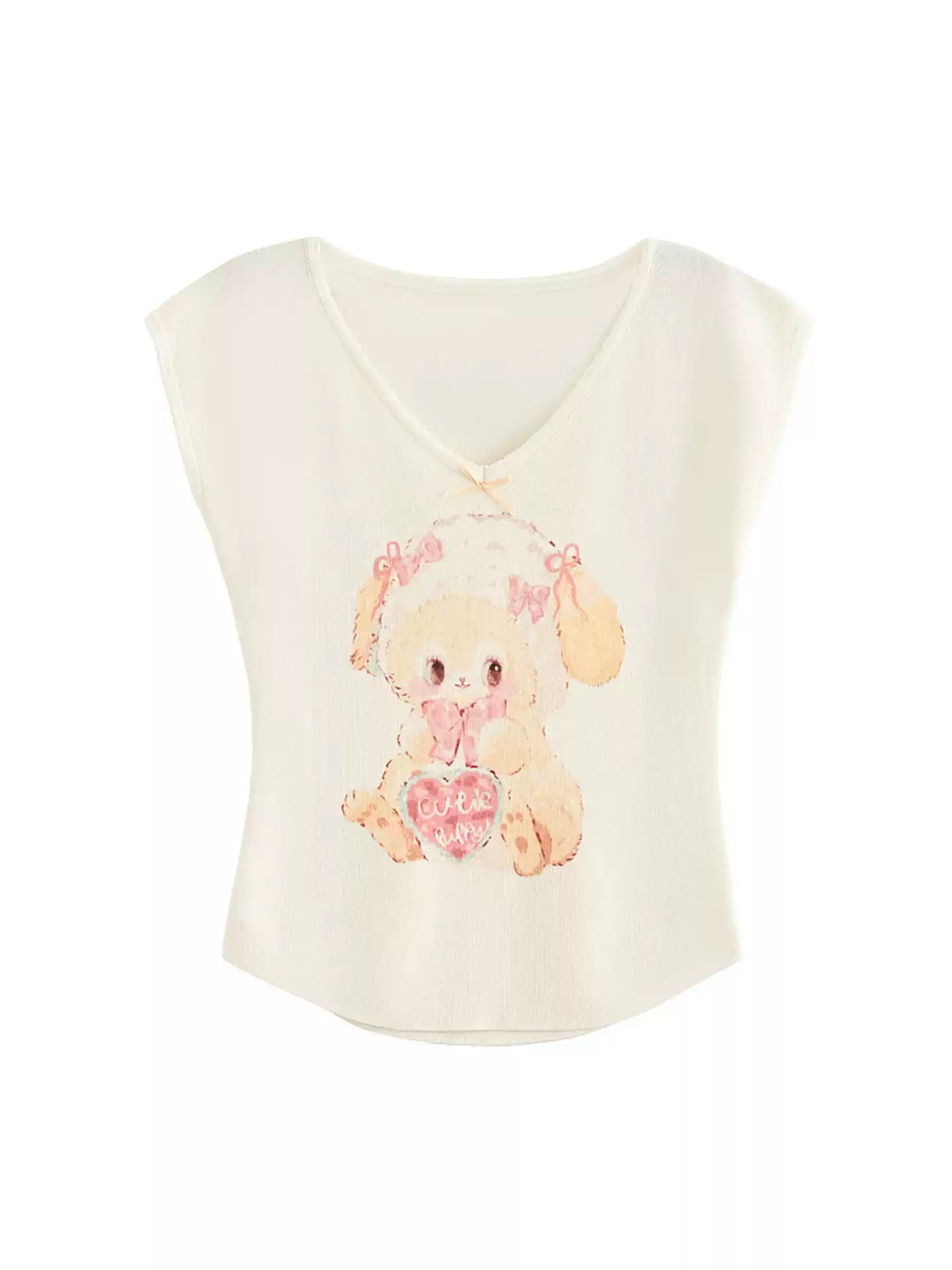 Little Lamb V-Neck Baby Tee-Tops-ntbhshop