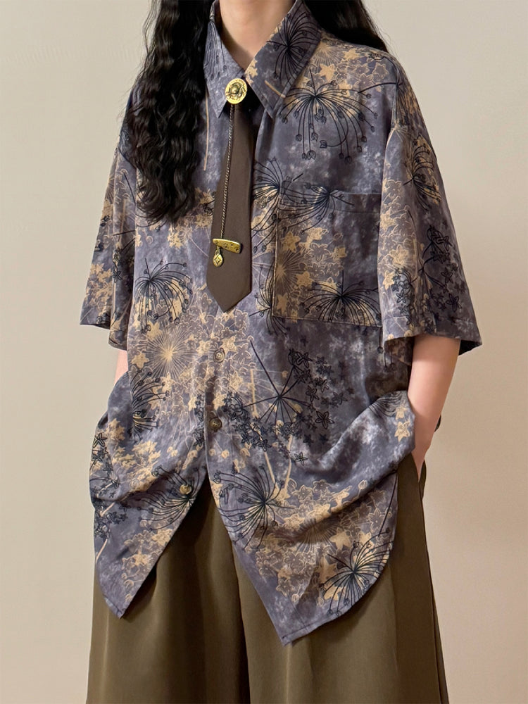 Twilight Dandelion Unisex Shirts with Ties-ntbhshop