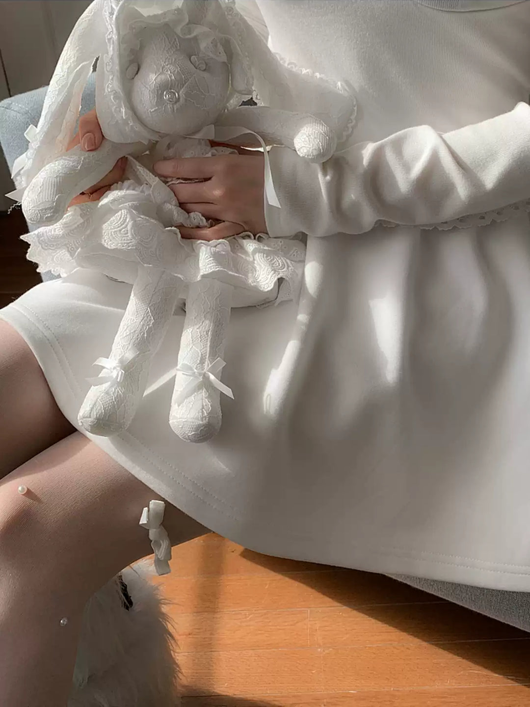 Milk Angel Bear Sweat Jacket & Skirt-Sets-ntbhshop