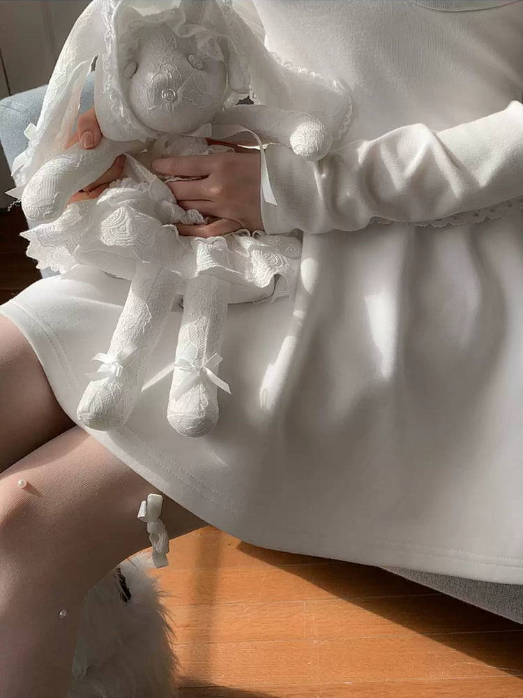 Milk Angel Bear Sweat Jacket & Skirt-Sets-ntbhshop