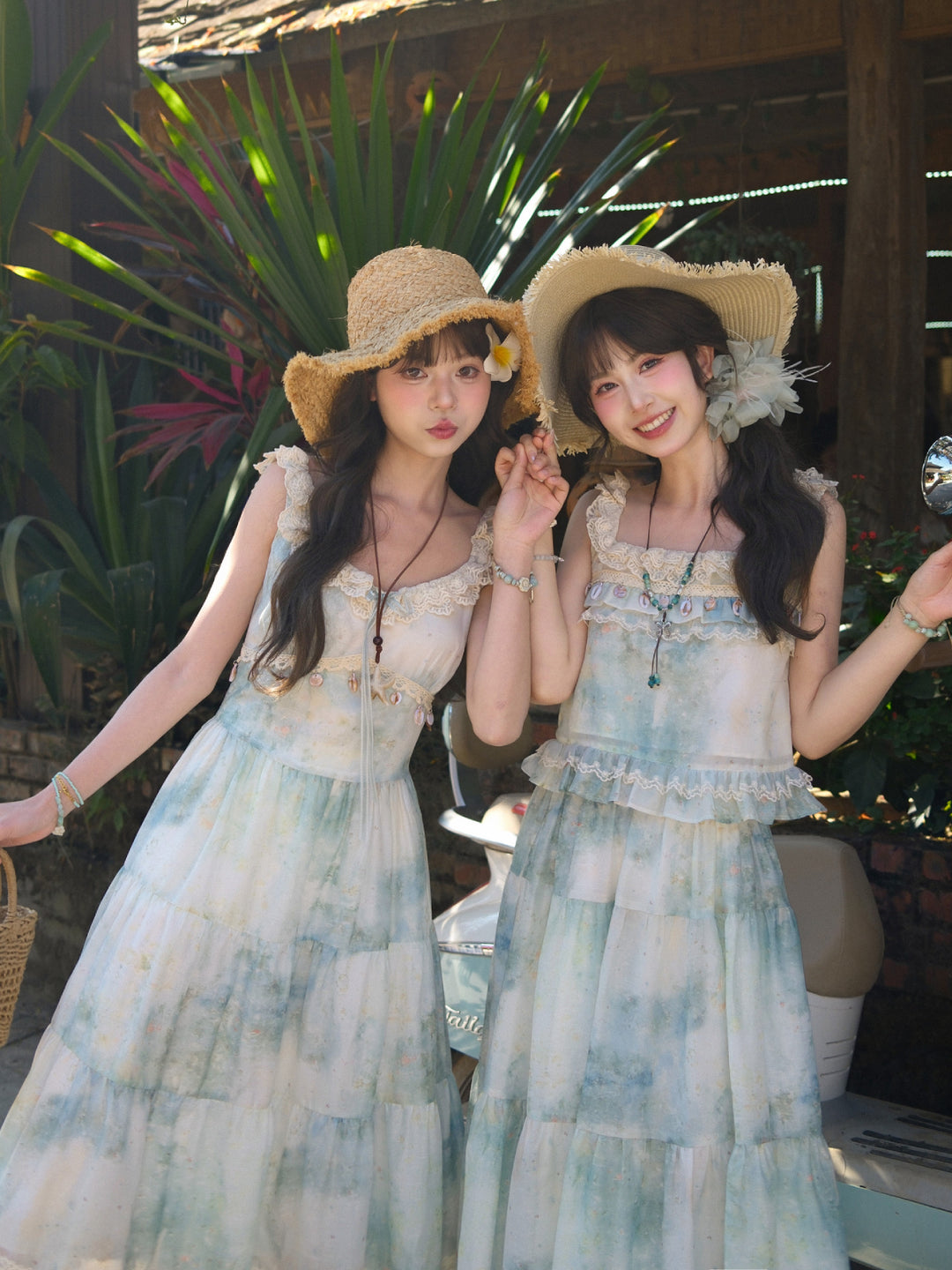 Seafoam Gauze Tassel Dress-Dresses-ntbhshop