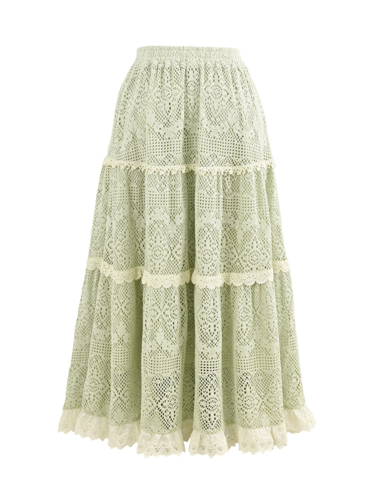 Forest Lace Crochet Skirt-Bottoms-ntbhshop