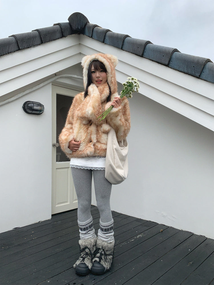 Snow Fawn Cozy Fur Scarves-ntbhshop